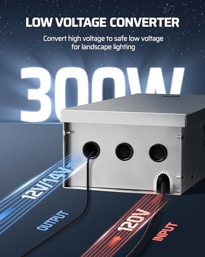 300W Wi Fi Low Voltage Landscape Transformer (WiFi-300W-Stainless Steel)