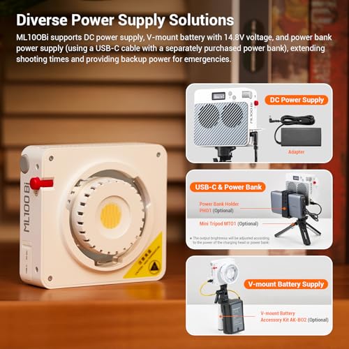 ML100Bi 100W Portable LED Video Light