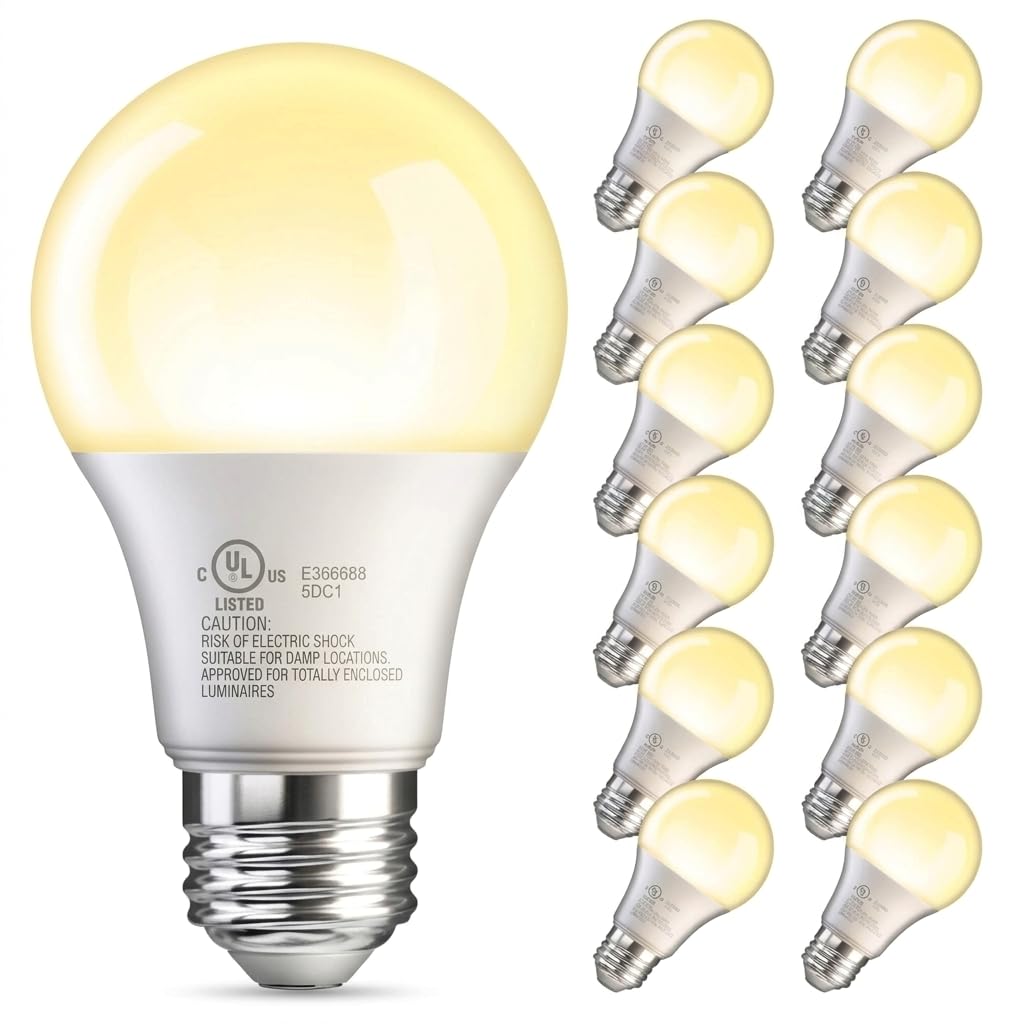 12 Pack A19 LED Light Bulbs (3000k Warm White / 12 Pack)