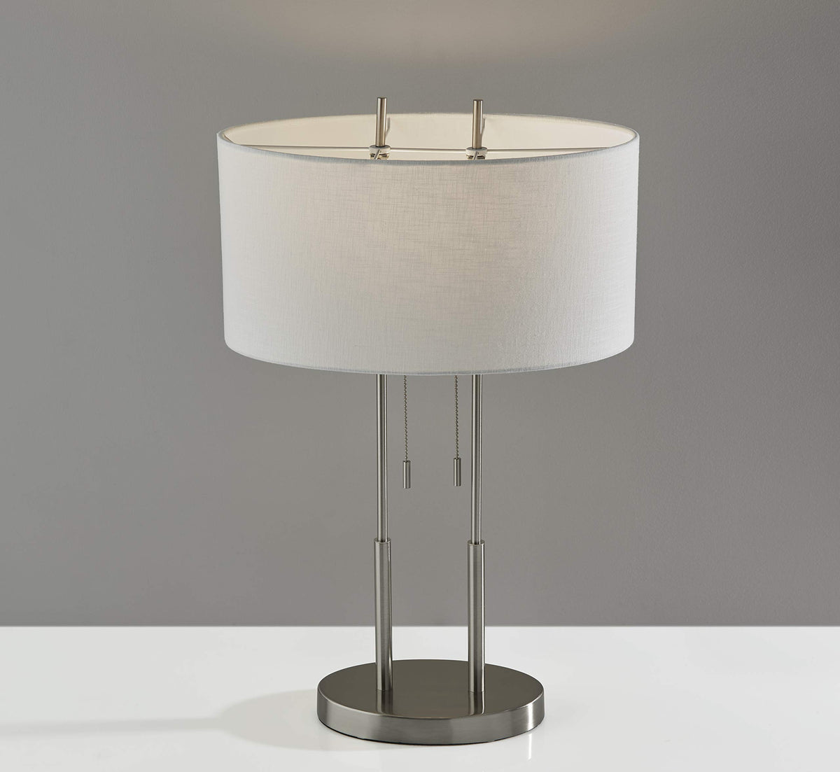 4015 22 Duet 27" Table Lamp (Satin Steel / Table Lamp)