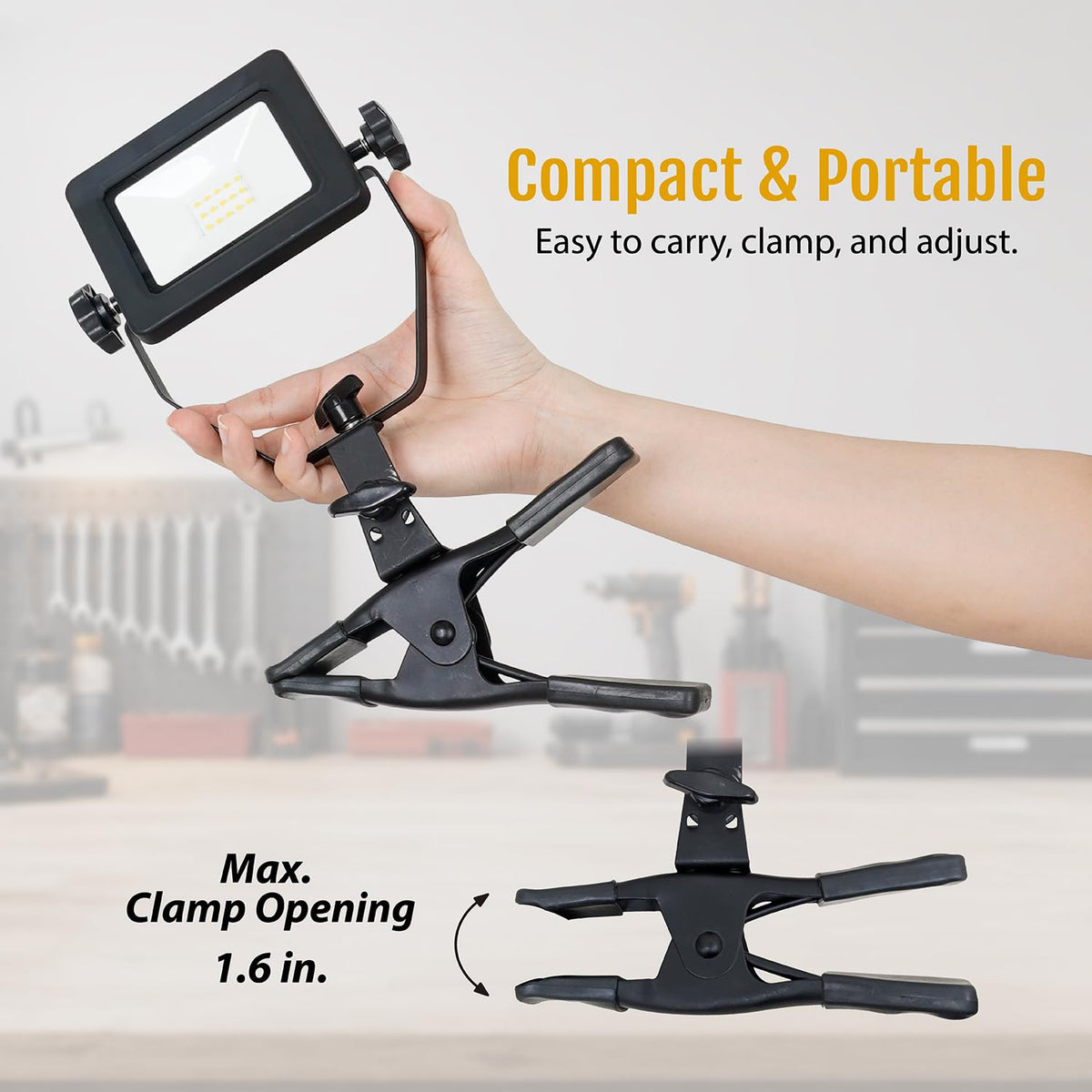 Zone 1200 Lumens LED Clamp Work Light