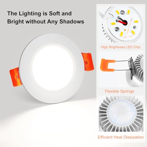 2 Inch LED Recessed Lighting (5000k (Daylight White) / 24 Pack (White))
