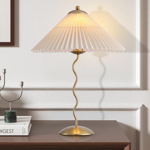 Pleated Table Lamp (Gold)