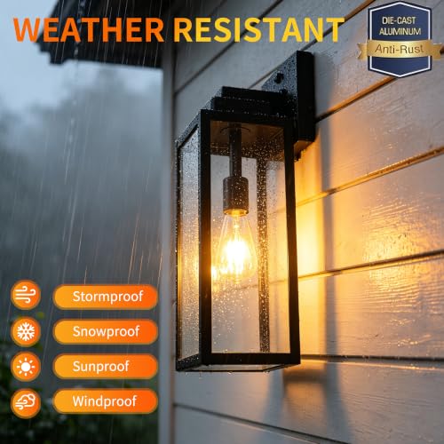 17 Inch Motion Sensor Dawn to Dusk Outdoor Sensor Light Fixture Waterproof Porch Lights Anti (17 Inch)