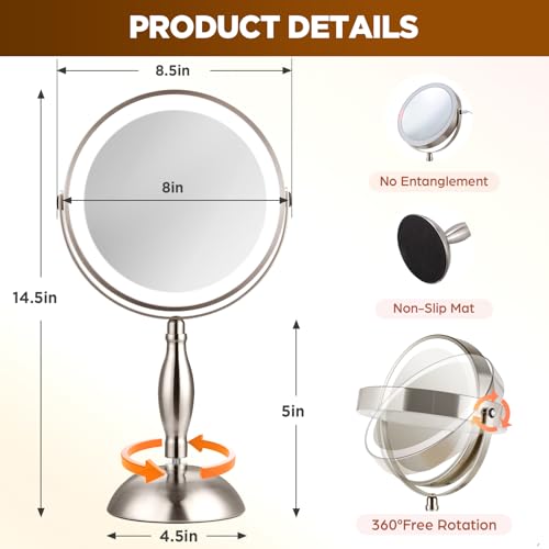 Magnifying Mirror with Lights