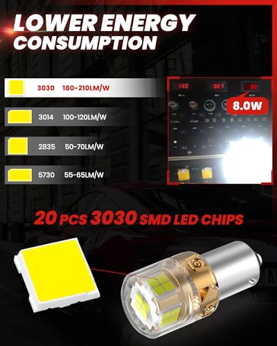 L2 1156 LED Bulb Reverse Backup Light Daytime Running BA15S 7506 (White / 1156)