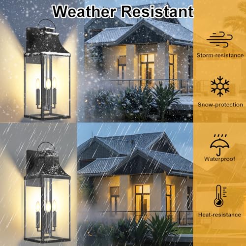 25 Inch Extra Large Outdoor Wall Sconce (No Sensor / 25 Inch)