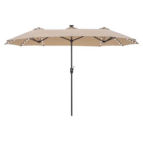 13ft Patio Umbrella with Solar