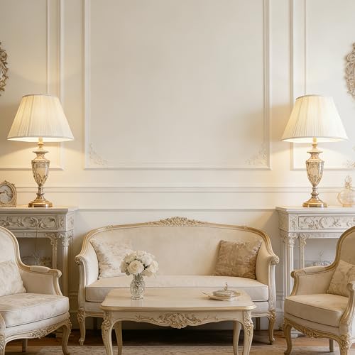 White Pleated Lamp Shades Set of 2 6.5"×13"×10.5" Bell Shade (WHITE-2 Pack / 6.5*13*10.5in)
