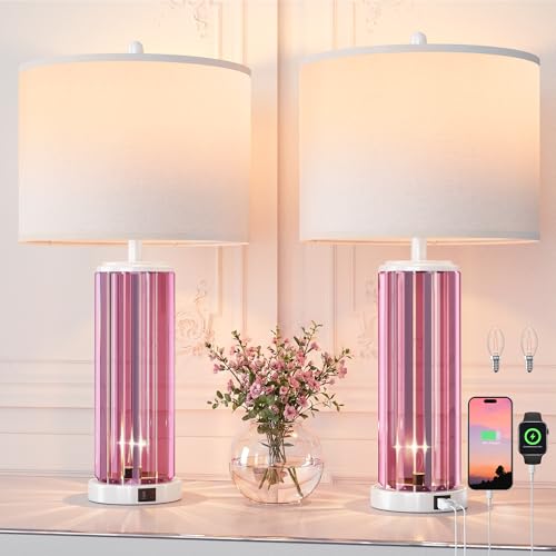 Table Lamp for Living Room with USB Ports