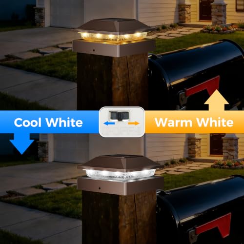 4x4 Solar Post Cap Lights (Brown / 12 Packs)