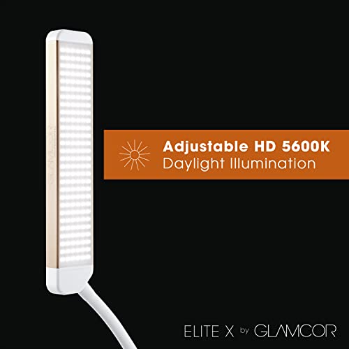 Elite X Portable LED Lighting Kit for Eyelash Extension (White/Gold)
