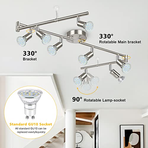 LED Track Lighting Kit (Matt Nickel / 8 Light)