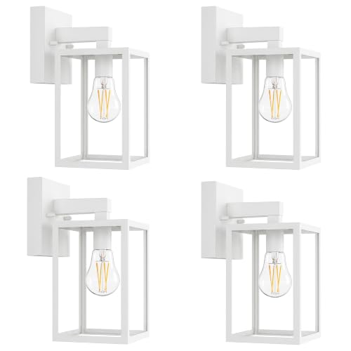 Outdoor Wall Light Fixture (White)