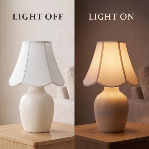 White Bell Lamp Shades Set of 2 (White)