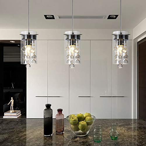Crystal Pendant Light (3 Pack-Crystal Teardrop)