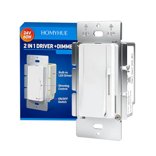 Dimmer Light Switch & 24V 60W Dimmable LED Driver 2 in 1