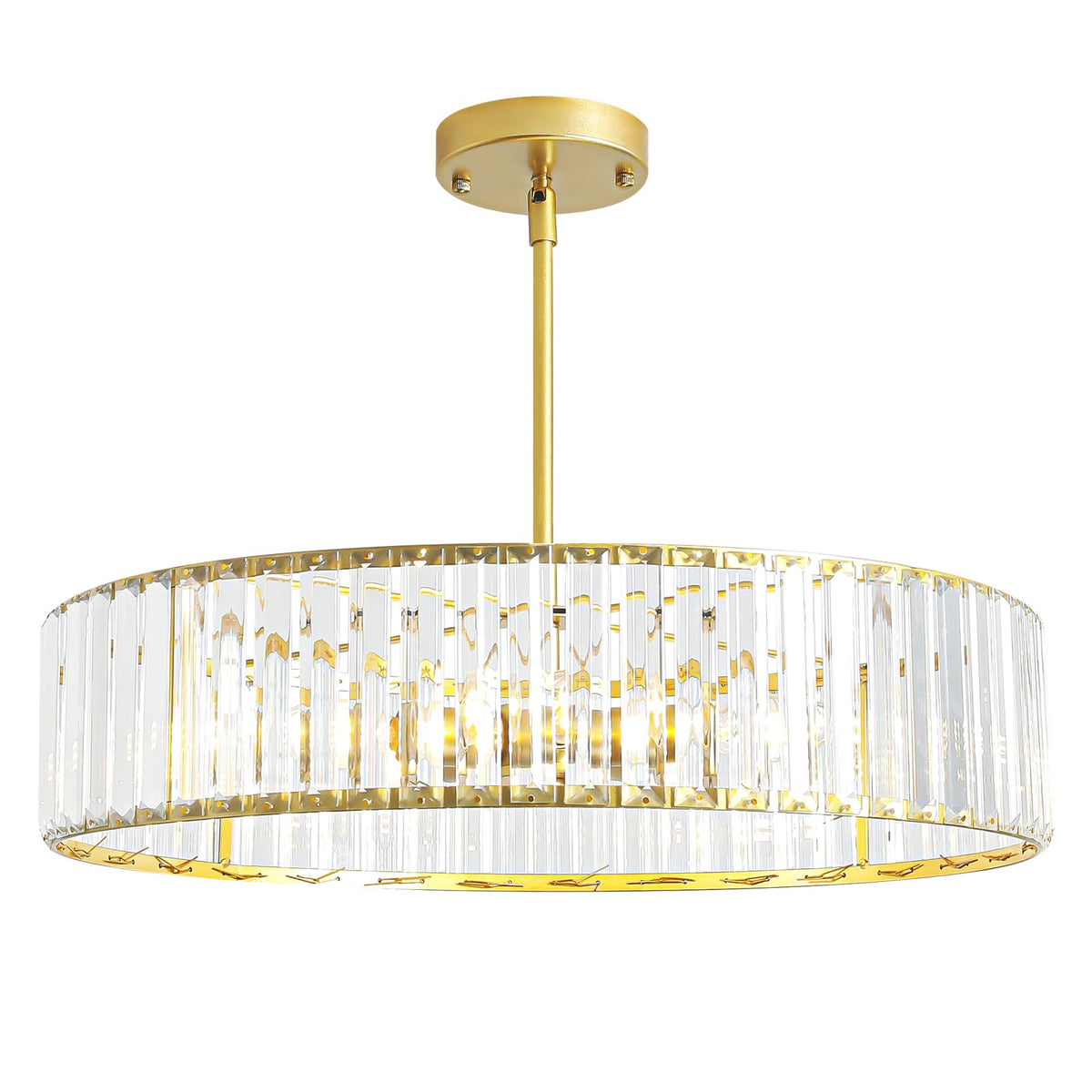 Modern Gold Crystal Chandelier for Dining Room 20 Inch (Gold / 20 in)