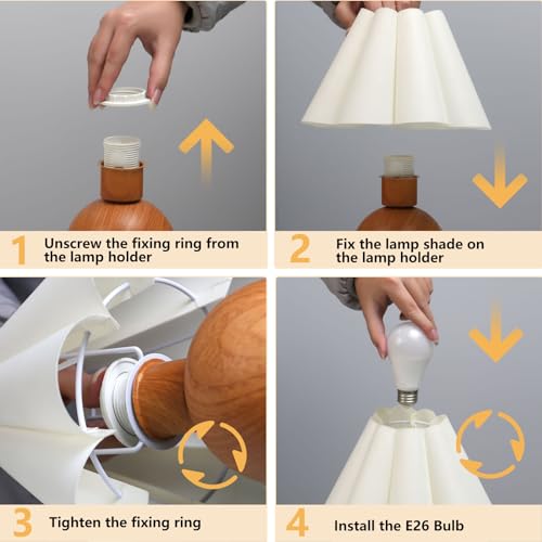 Cute Small Table Lamp (Beige+Brown)
