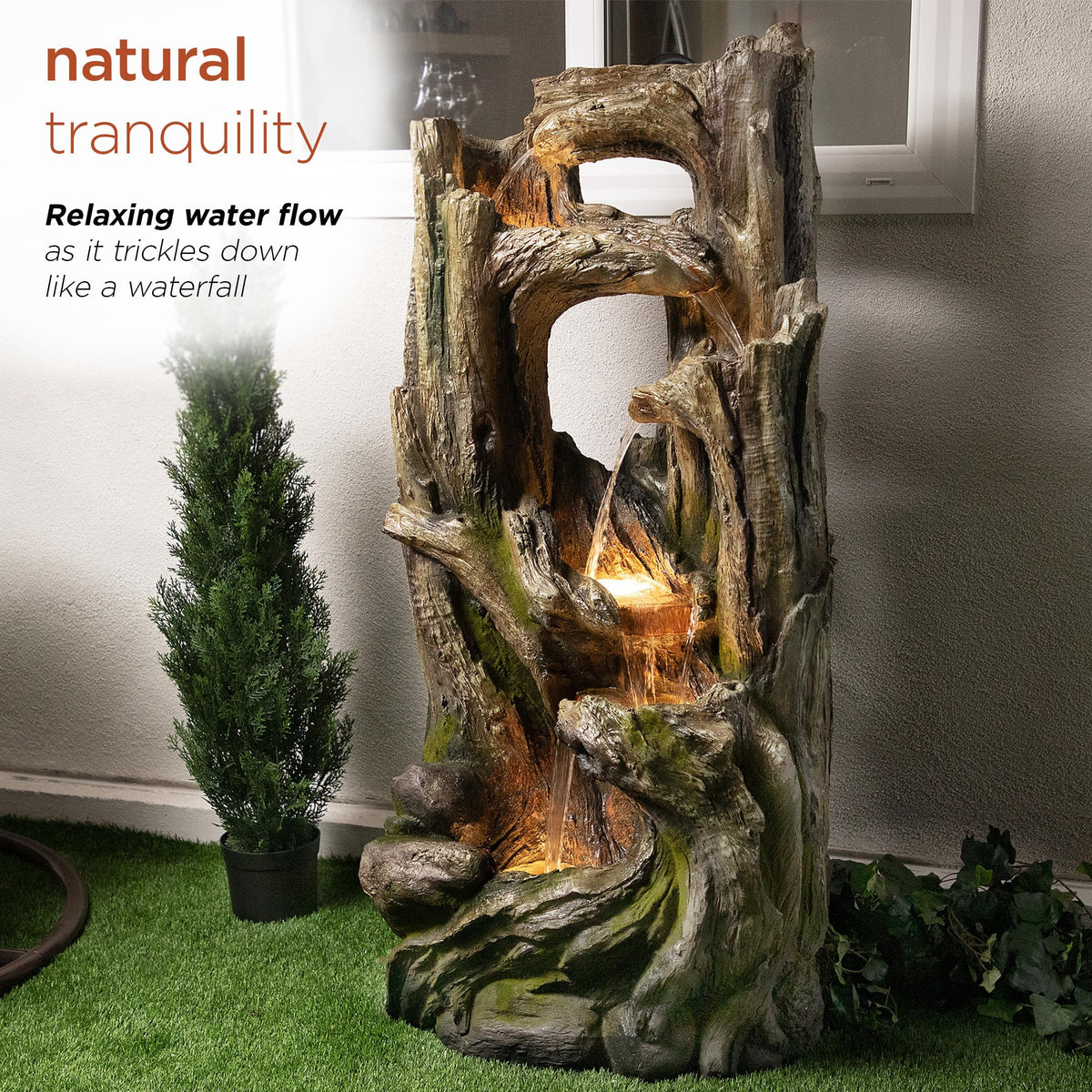 WIN1520 59" Indoor (59" H - 5-Tier Fountain w/ Led's)