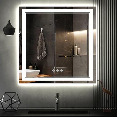 LED Bathroom Mirror (Front and Backlit / 32"L x 32"W)