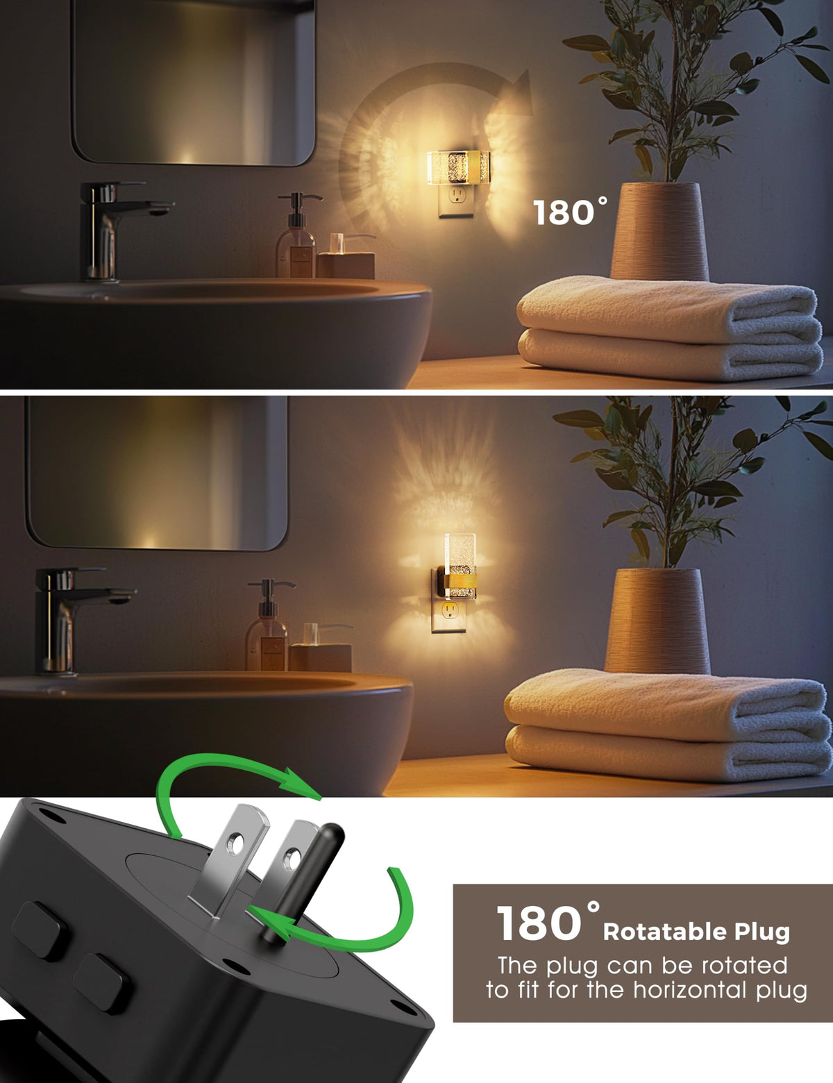 Night Lights Plug Into Wall (Golden)