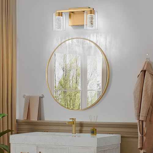 2 Light Gold Vanity Light with 3 Color Modes (2-light / Gold)