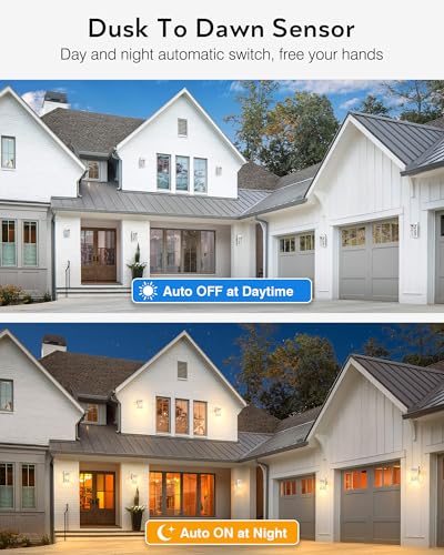 Large White Outdoor Wall Lights (Large Dusk to Dawn 1 Pack / White)