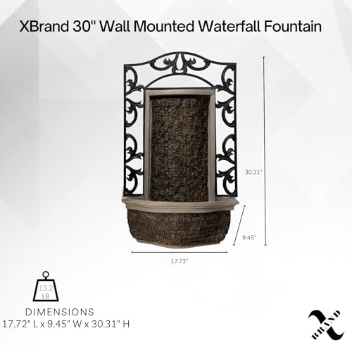 39" 2 Tier Outdoor Freestanding Solar Water Fountain