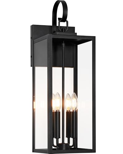 25" Extra Large Outdoor Wall Light (Matte Black / 25.2")
