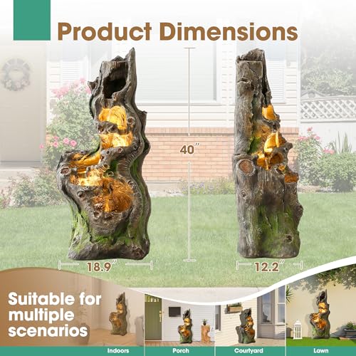 40" H Water Fountains Outdoor