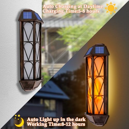 2 Pack Flickering Flame Wall Sconces (Large)