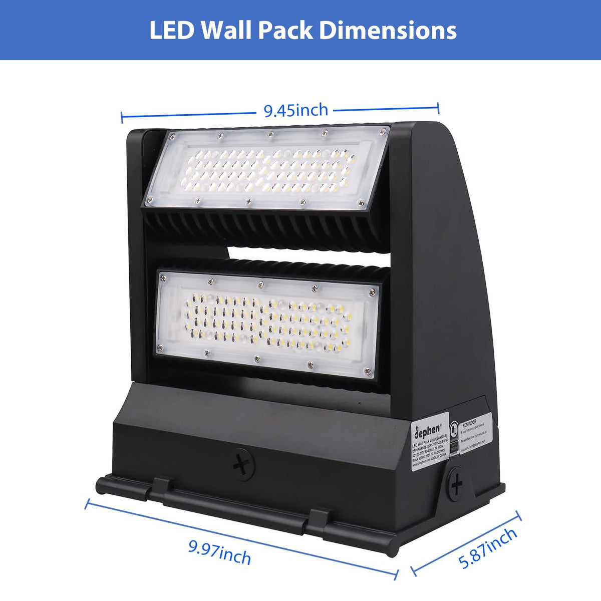 120W LED Wall Pack with Photocell (120W-16200Lm-With photocell)