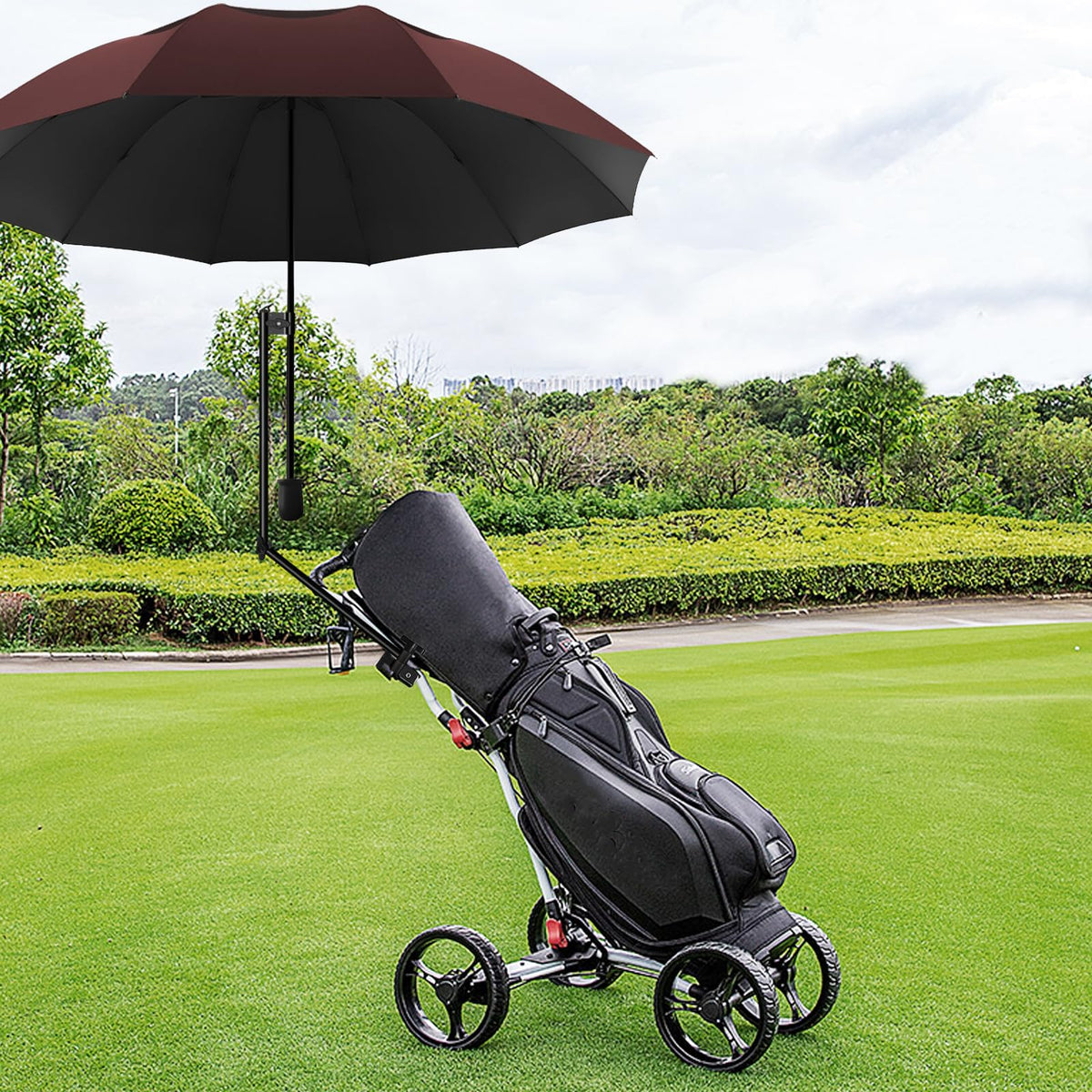 Patio Umbrellas Beach umbrella with Clamp (Wine 43″/Type A)