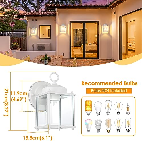 Outdoor Wall Lantern (White / 8.27 inch)