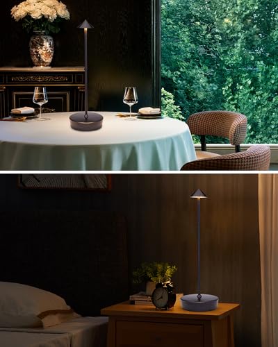 Cordless Led Table Desk Lamp 2 Pack (Black 2 Pack)