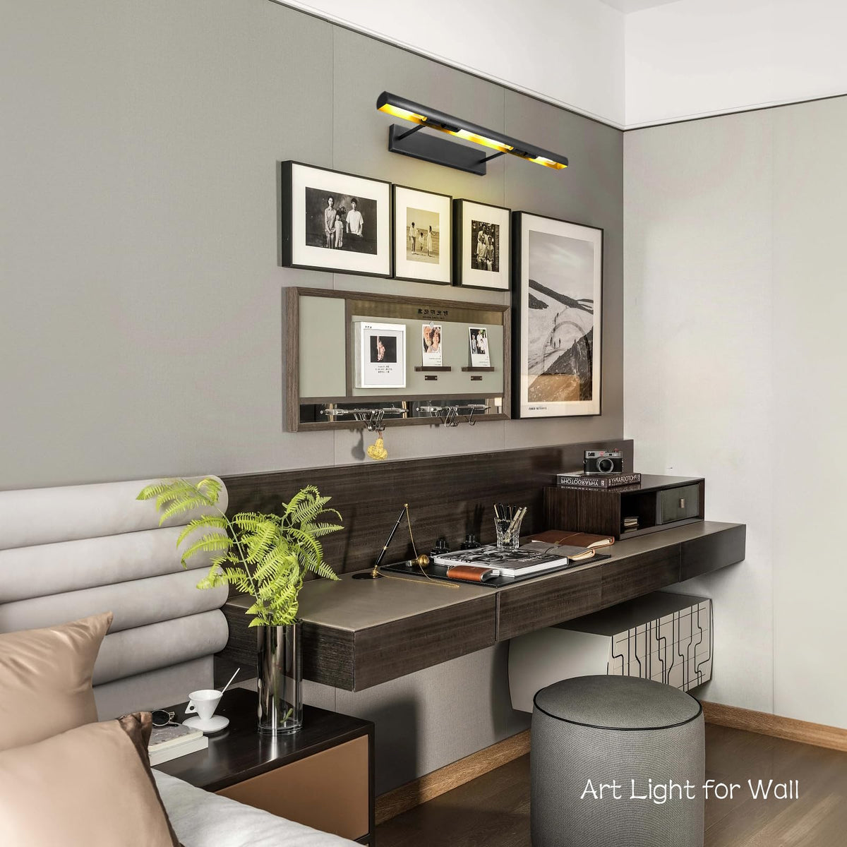 Matte Black Picture Lights for Wall (Bronze / 24"-3 Bulb)