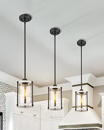 Pendant Lights Kitchen Island (Oak White - Wood Grain / 1-Light Pendant, 1 Pack)