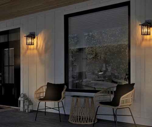 Motion Sensor Outdoor Wall Lights (2 Packs / With sensor)