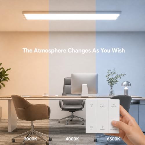 1x4 LED Flat Panel Light Surface Mount with Wireless Switch