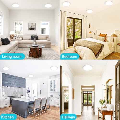 7 inch Flush Mount LED Ceiling Light Fixture (White / 7in-1Pack)
