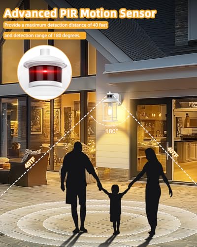2 Pack White Porch Lights with Outlet (2 Pack / White)