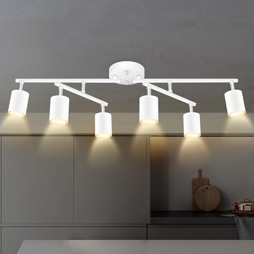 Track Lighting Fixture Ceiling (White / 29.9" 6 Light Track Light)