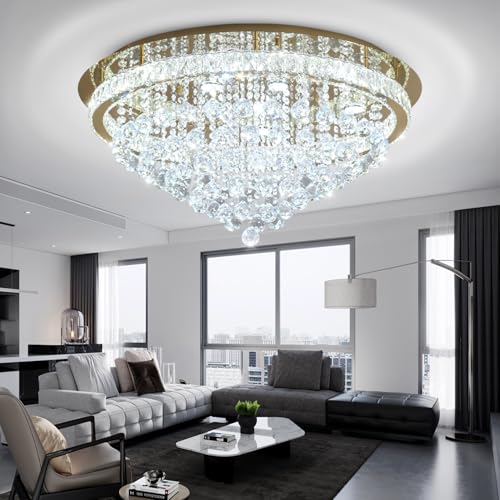 Dia 32" Modern Crystal Chandeliers for Dining Room (Gold / Dia 32")