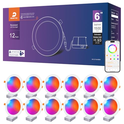 Smart Recessed Lighting 6 Inch (White - 12 Pack / 6 Inch)