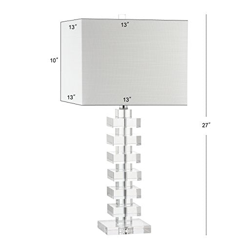 June 28" Geometric Stacked Crystal Table Lamp
