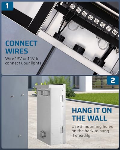 300W Wi Fi Low Voltage Landscape Transformer (WiFi-300W-Stainless Steel)