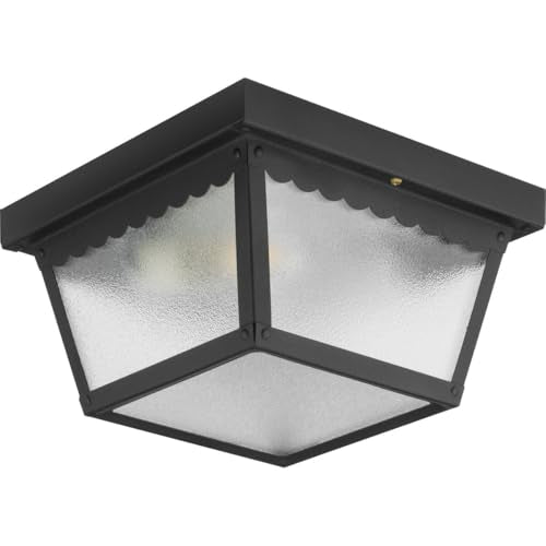 9.25" 2 Light Flush Mount Light (Matte Black / 9.25-Inch Diameter x 5-Inch Height / 2-Light)
