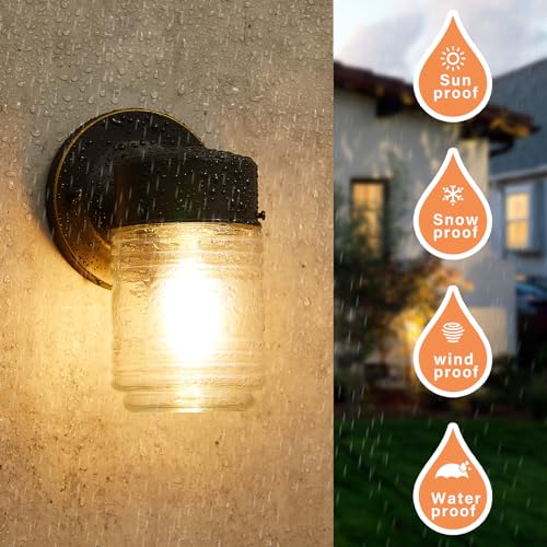 2 Pack Outdoor Wall Lantern (Glass)