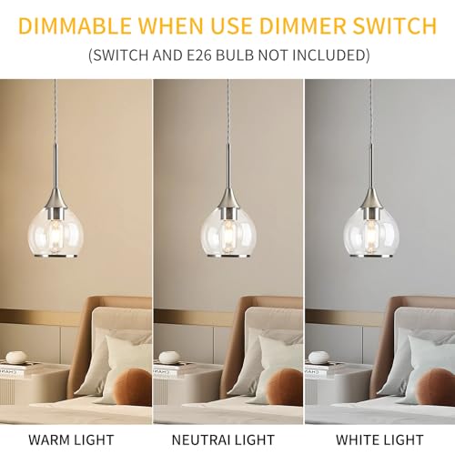 1 Piece Island Light for Kitchen (Brushed Nickel / 1-Light)